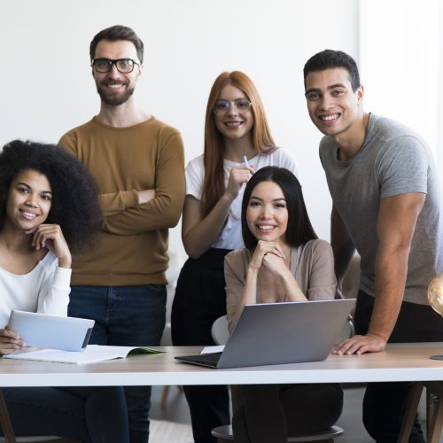 community-young-people-posing-together